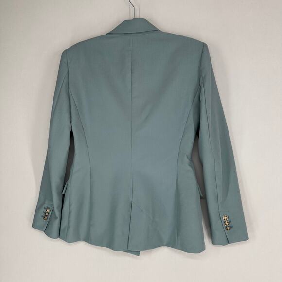 ZARA Teal Double Breasted Blazer Women’s Size Small Workwear Lined Jacket - Picture 8 of 10